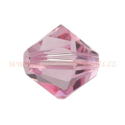 Swarovski korálky XILION 5328 4mm - Sluníčka - Light Rose
